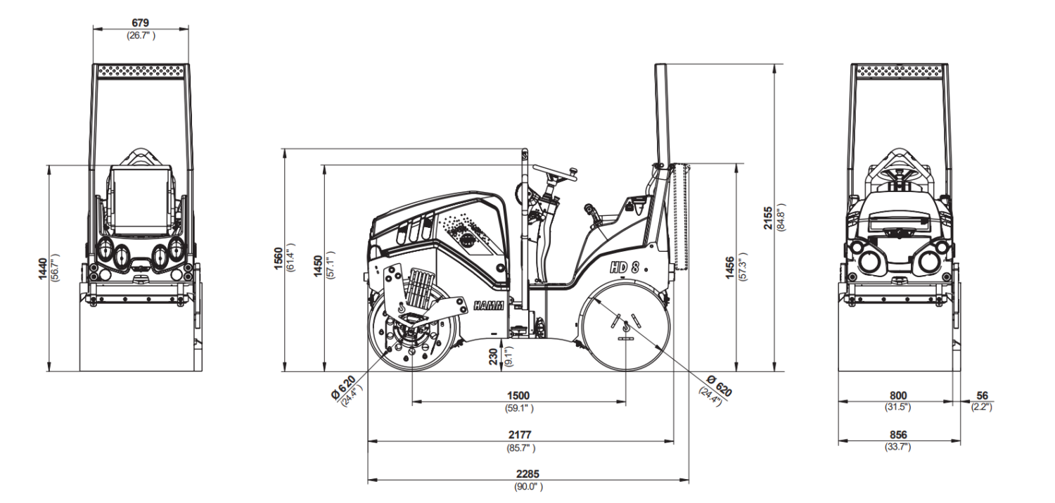 HAMM HD8 Asfalttromle