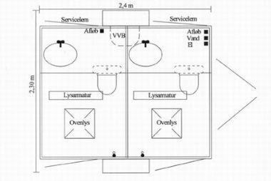 Scanvogn 240 Toiletvogn 2 pers. m/kværn